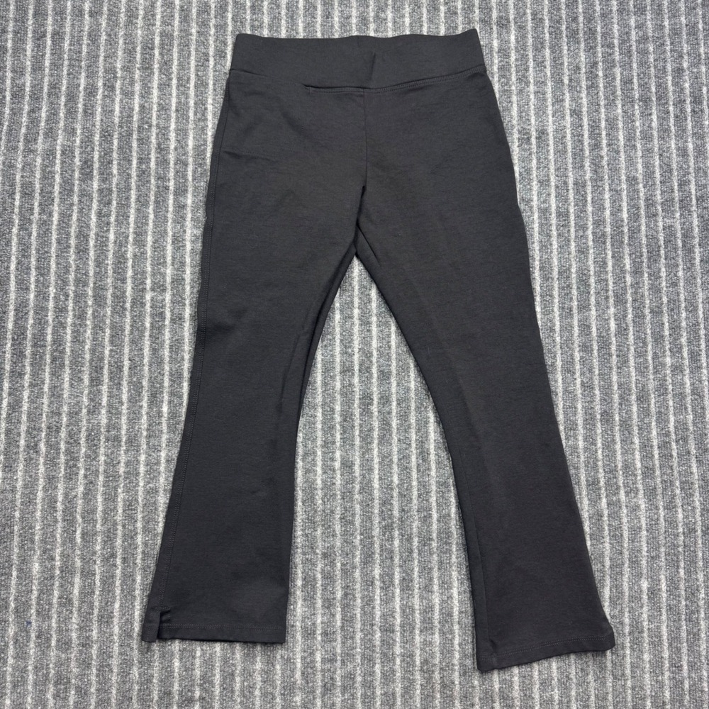 American Giant Womens Flare Leggings Size 4 Black Ponte Knit Pants Made in USA
